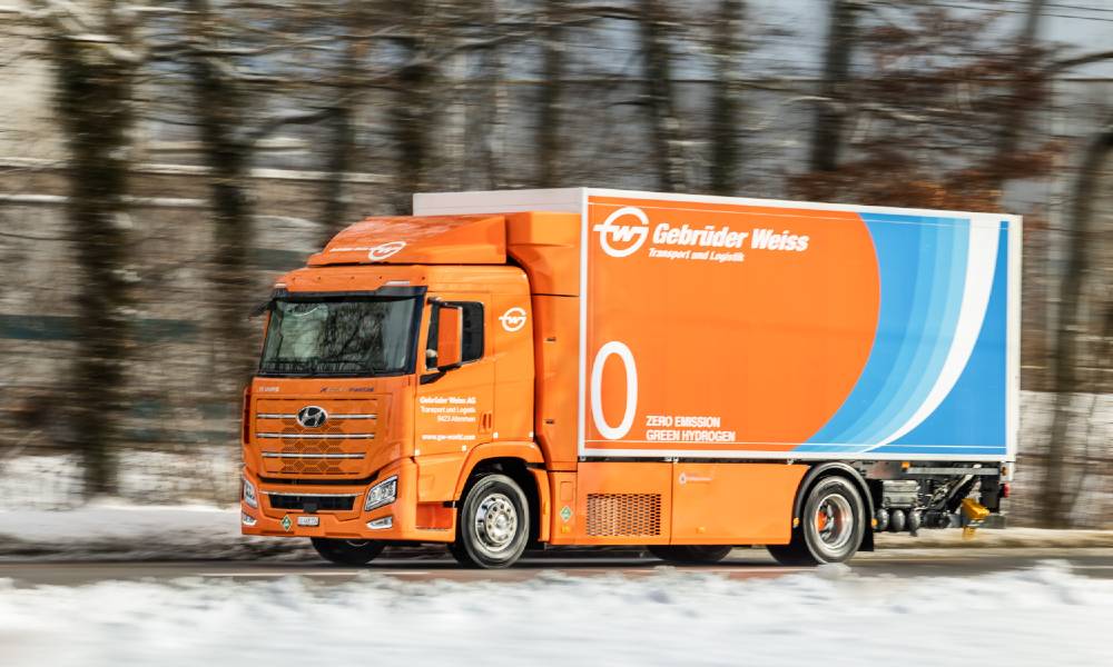 Gebrüder Weiss tests its first hydrogen truck in Switzerland
