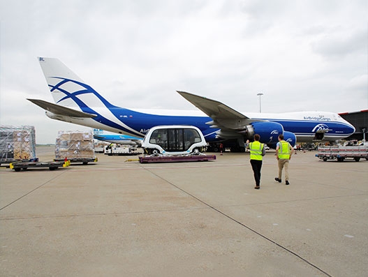 AirBridgeCargo moves prototype autonomous vehicle for Geodis