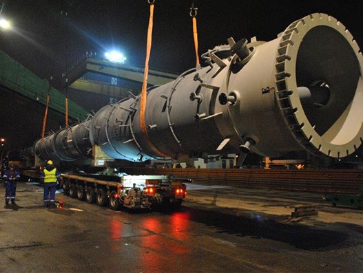 GEODIS transported out-of-gauge refinery modules for Kinetics Technology