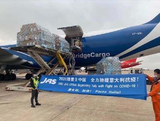 JAS, AirBridgeCargo partner to fly relief cargo for Italian brand