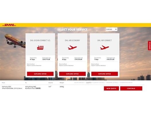 DHL Global Forwarding eases air and ocean freight booking process with myDHLi