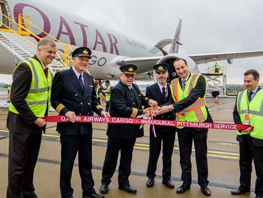 Qatar Cargo’s inaugural freighter touches down in Pittsburgh
