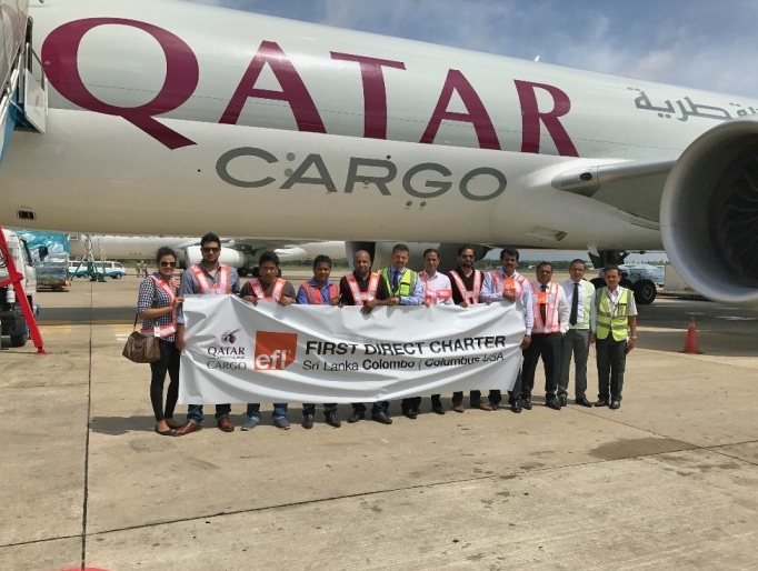 Qatar Cargo’s first charter flight lands at Colombus, Ohio