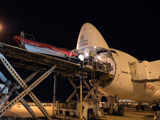 Race boat travels on Emirates SkyCargo craft from Auckland to Bermuda