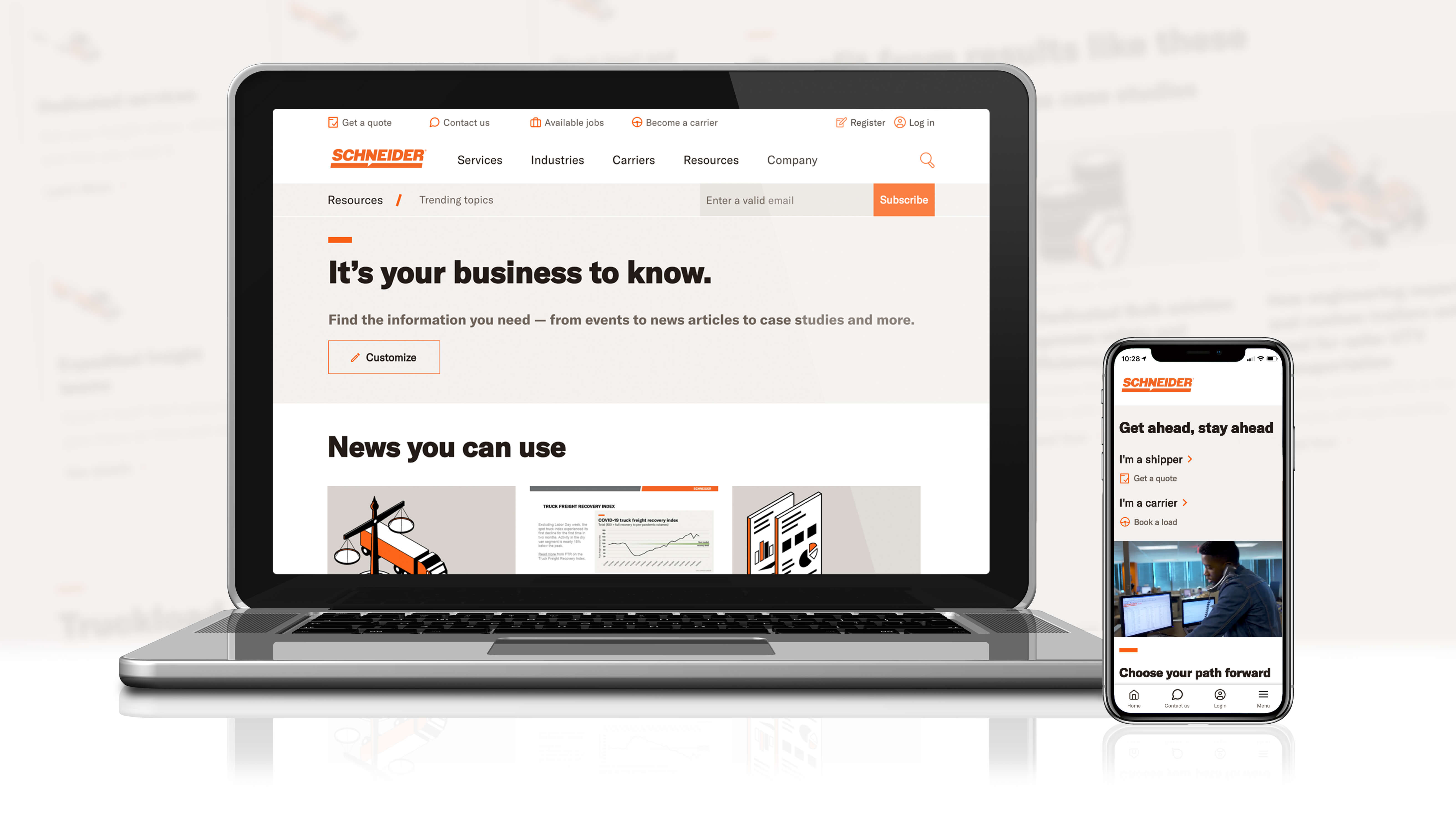 Schneider launches reimagined website to enhance experience for carriers