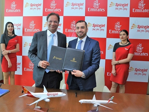 India’s SpiceJet inks codeshare agreement with Emirates India’s SpiceJet inks codeshare agreement with Emirates