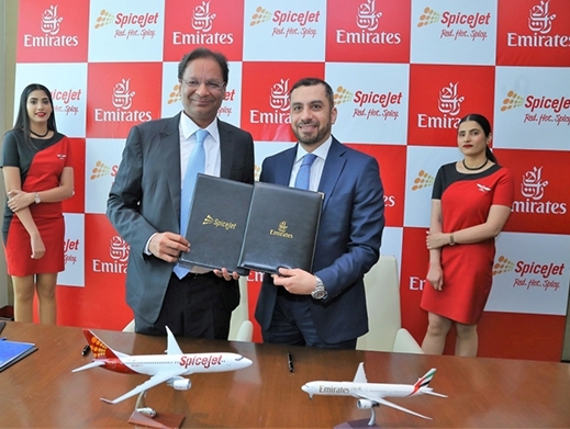 India’s SpiceJet inks codeshare agreement with Emirates