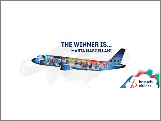 The Smurfs on Brussels Airlines fifth special livery plane The Smurfs on Brussels Airlines fifth special livery plane