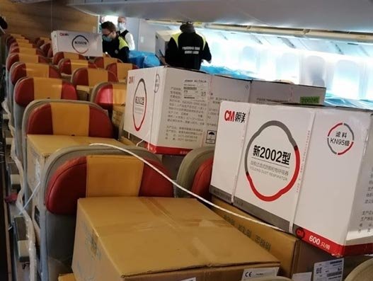 Tigers moves 1.38 million masks, 53 ventilators from Shanghai to Rome Tigers moves 1.38 million masks, 53 ventilators from Shanghai to Rome