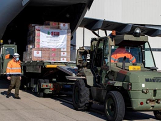 Turkish Air Force carries medical aid to Spain, Italy Turkish Air Force carries medical aid to Spain, Italy