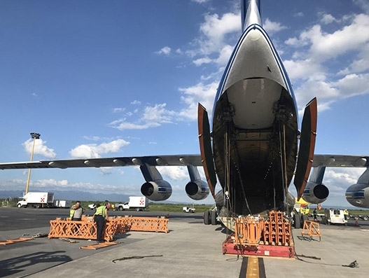 Volga-Dnepr airlifts heavy machinery equipment from Mexico to India Volga-Dnepr airlifts heavy machinery equipment from Mexico to India