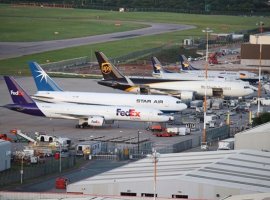 Cargo flights are up 7.4 percent at East Midlands Airport driven by medical equipment and online orders