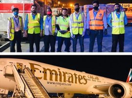 Emirates SkyCargo's team at Karachi broke a global record for maximum cargo loaded in the lower deck of a Boeing 777-300ER passenger aircraft.