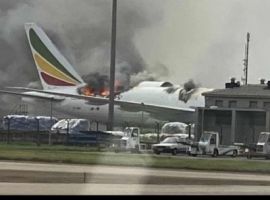 Ethiopian Cargo’s B777-200F caught fire at the Shanghai Pudong International Airport, China, while loading cargo today. The last flight of the aircraft was from Brussels Airport.