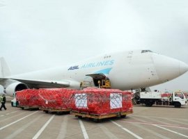A cargo aircraft carrying 500,000 surgical masks made its way from China on March 13 and arrived in Belgium’s Liege Airport, where it continued its journey to its final destination in Rome, Italy.
