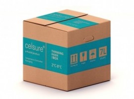 The box is designed and manufactured using the proprietary Phase Change Material (PCM) technology, to transport vaccines and perishable commodities at a specific temperature range.