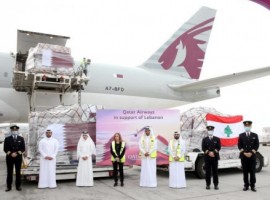 Qatar Airways has partnered with Qatar Charity, Monoprix Qatar and talabat to deliver essential supplies to Lebanon transported free of charge from Doha to Beirut by Qatar Airways Cargo.