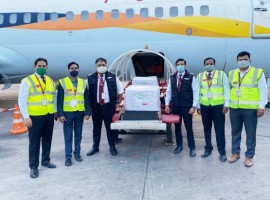 The first consignment of Covishield consisting of 2,64,000 doses was transported from Pune to Delhi on SpiceJet flight SG 8937. The flight took-off from the Pune International Airport at 8.05 am and landed at the Indira Gandhi International Airport, Delhi at 10.15 am.