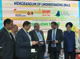 SpiceJet has inked a tripartite Memorandum of Understanding (MoU) with GMR Hyderabad International Airport (GHIAL) and Ras-Al-Khaimah International Airport, UAE at the Wings India 2020 in Hyderabad.