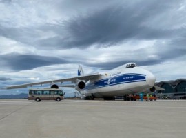 Volga-Dnepr Airlines operated a charter flight carrying high voltage equipment to be used in the construction of a 450MW solar power plant in Vietnam.